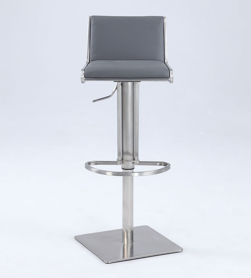 Slanted Backrest Contemporary Pneumatic Stool Chintaly Imports ...