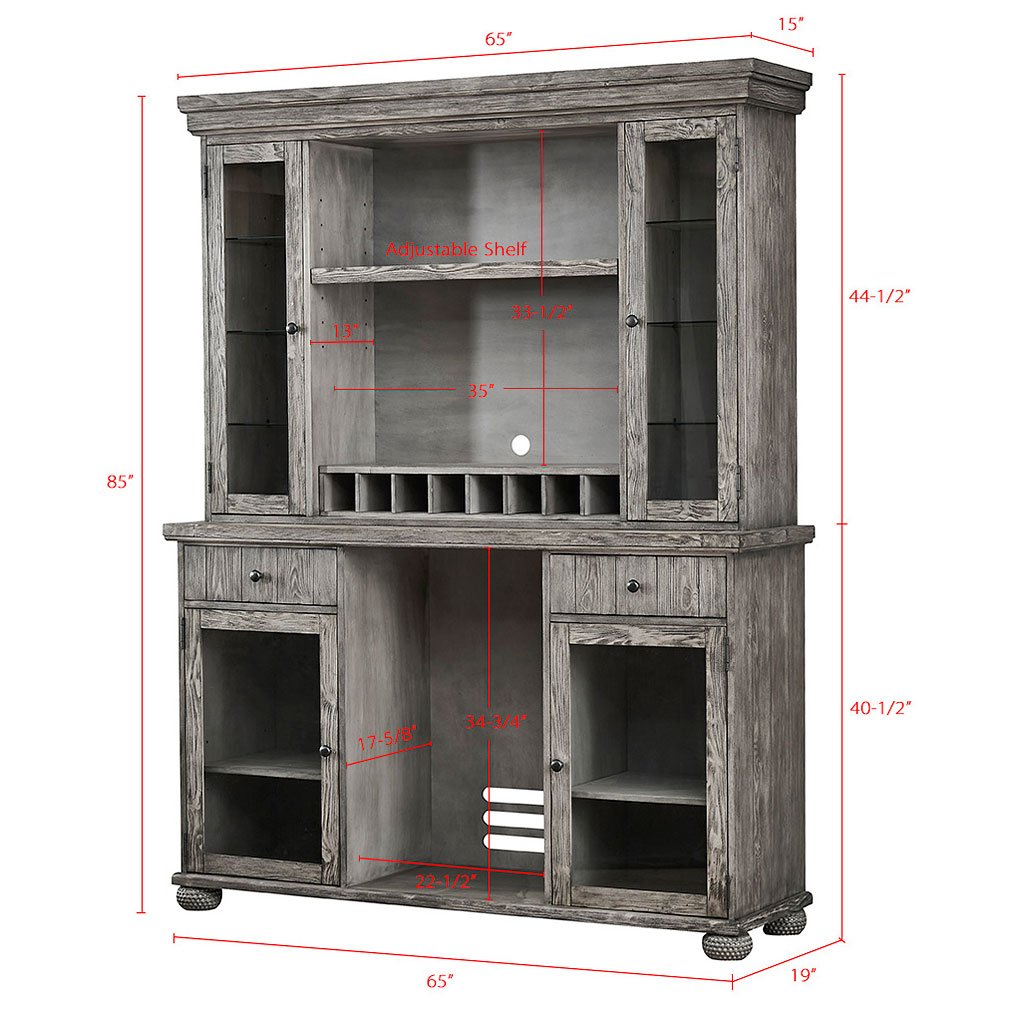PGA Back Bar W/ Hutch ECI Furniture, 3 Reviews | Furniture Cart