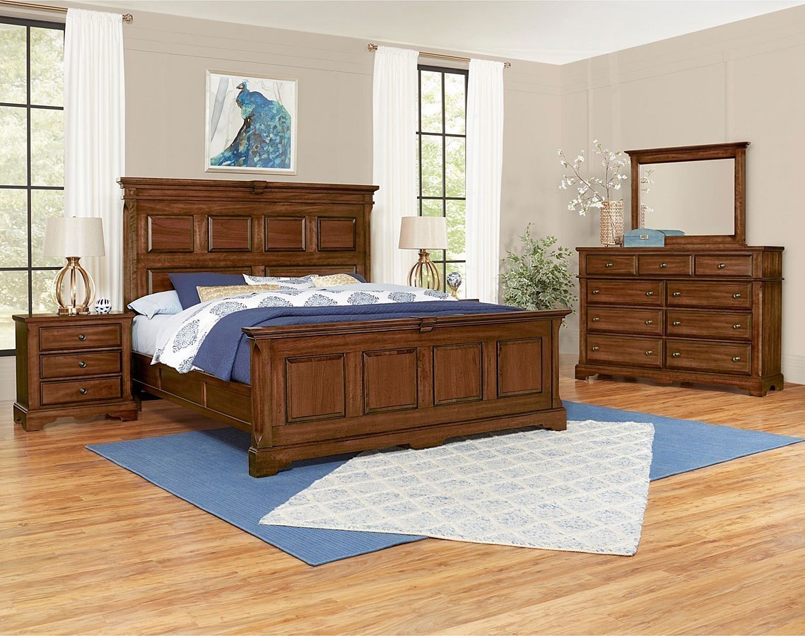 Heritage Decorative Mansion Bedroom Set Amish Cherry Vaughan