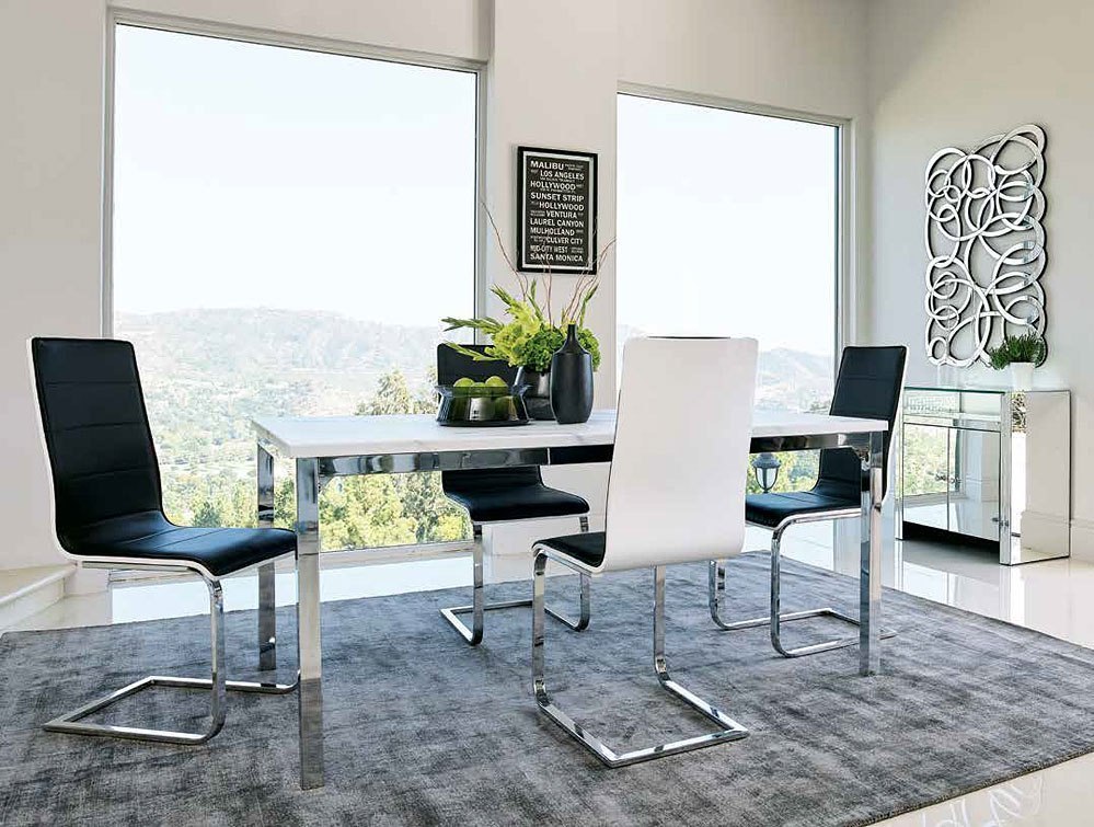 Broderick circular dining sales set with 4 chairs