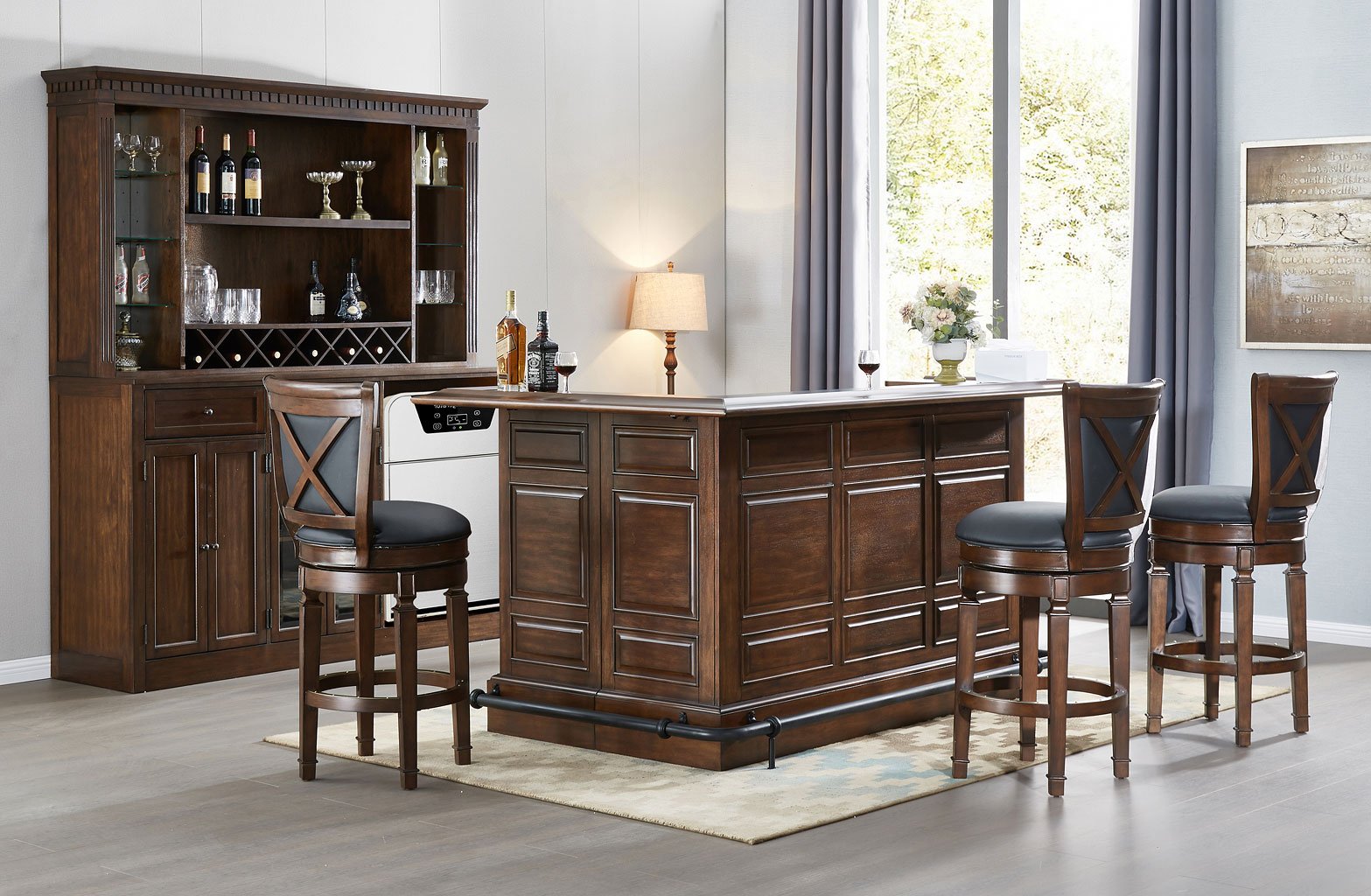 Bar and hutch set sale