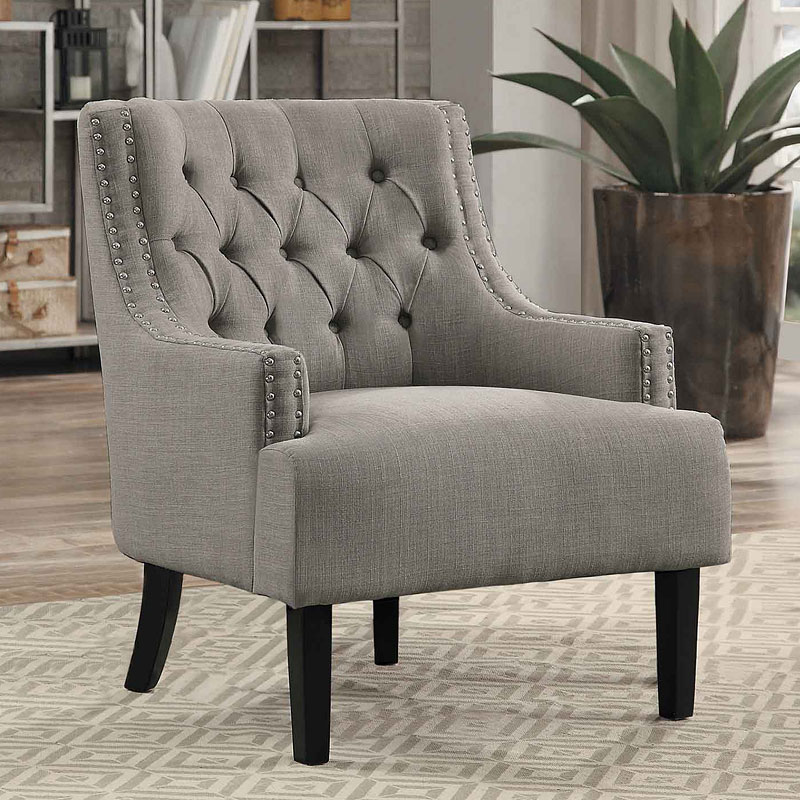 Charisma Taupe Accent Chair Homelegance Furniture Cart