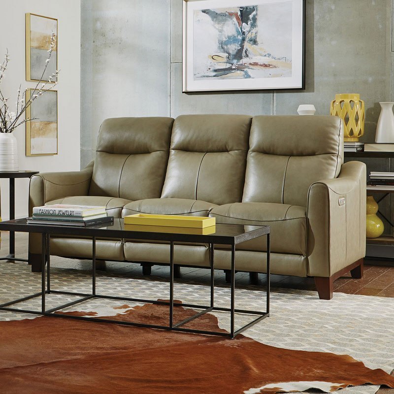 Campania leather power reclining sofa outlet