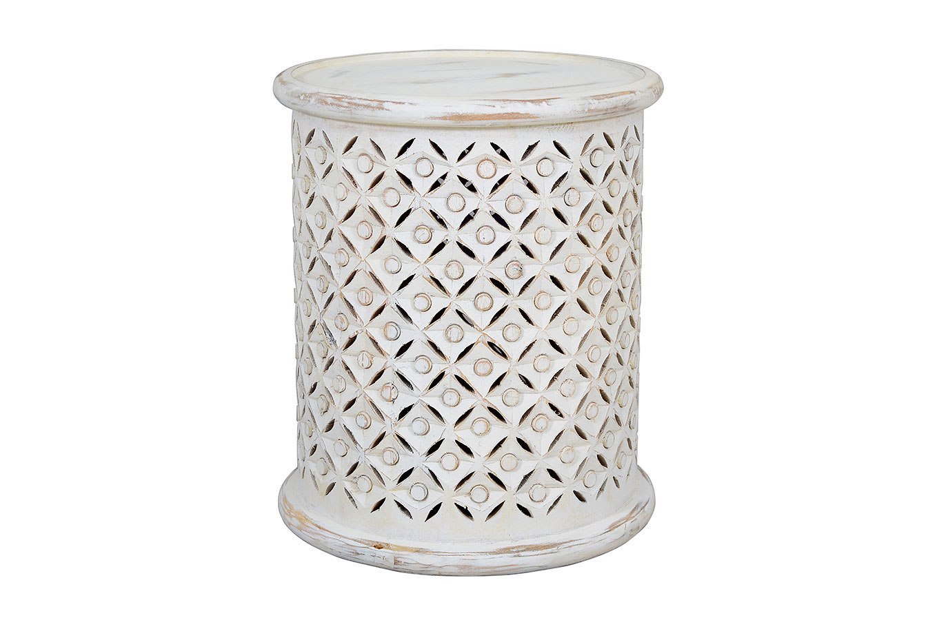 White drum accent table hotsell