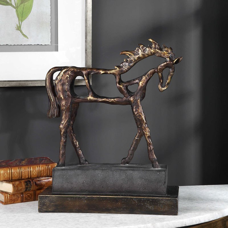 Titan Horse Sculpture Uttermost | Furniture Cart