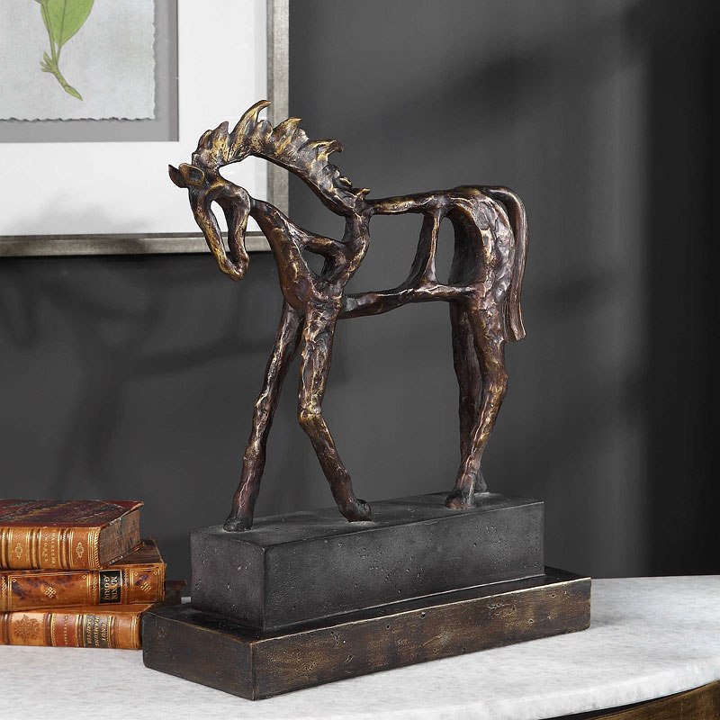 Titan Horse Sculpture Uttermost | Furniture Cart