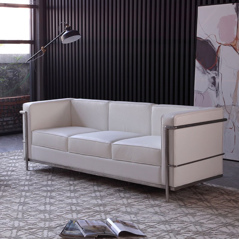 Cour Italian Leather Sofa (White) JM Furniture | Furniture Cart