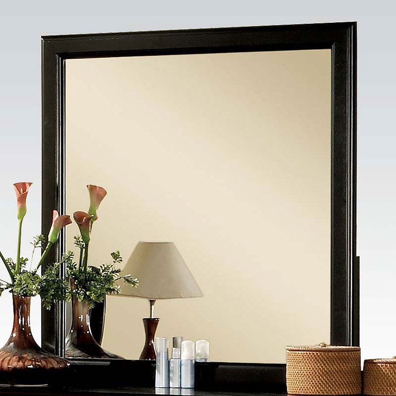Louis Philippe III Mirror (Black) Acme Furniture