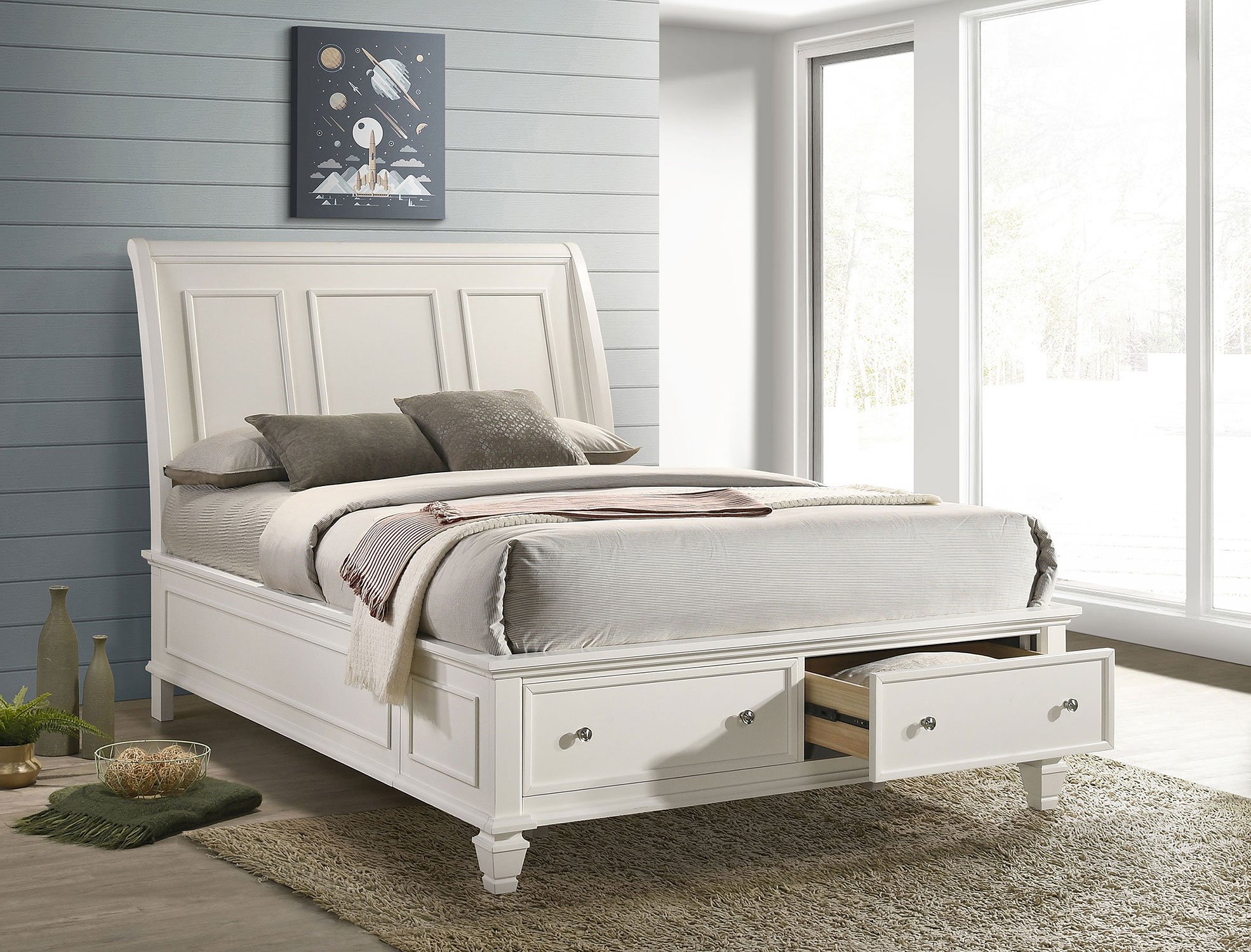 coaster sandy beach dresser white Sandy Beach 5-drawer Bedroom Chest Cream White