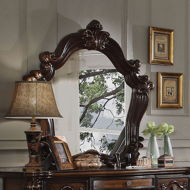 Versailles Upholstered Bedroom Set (Cherry Oak) Acme