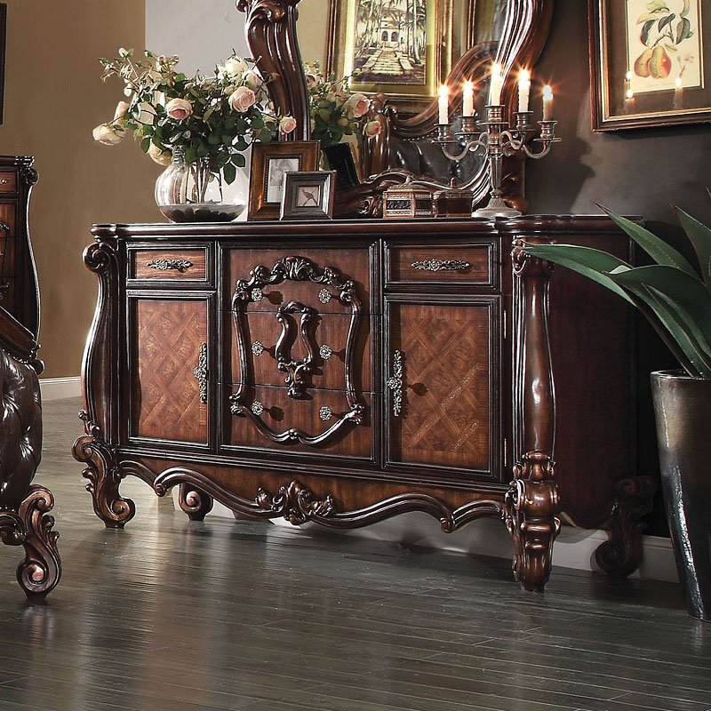 Amazon.com: Acme Versailles Tufted King Panel Bed in Vintage