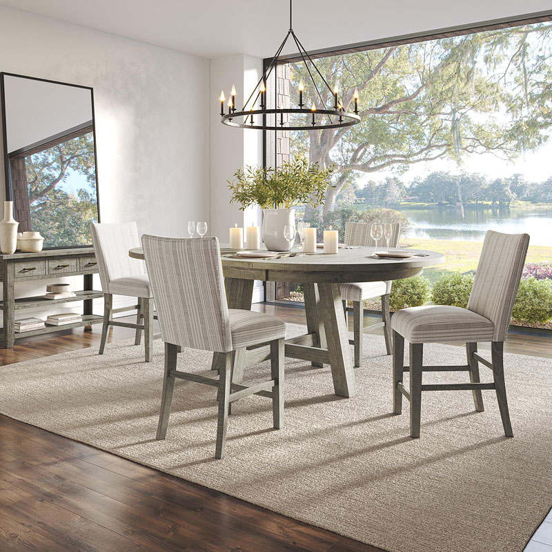 Driftwood dining table deals and chairs