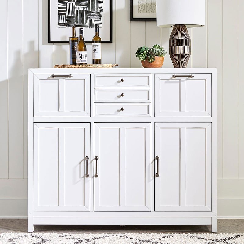 White discount kitchen buffet