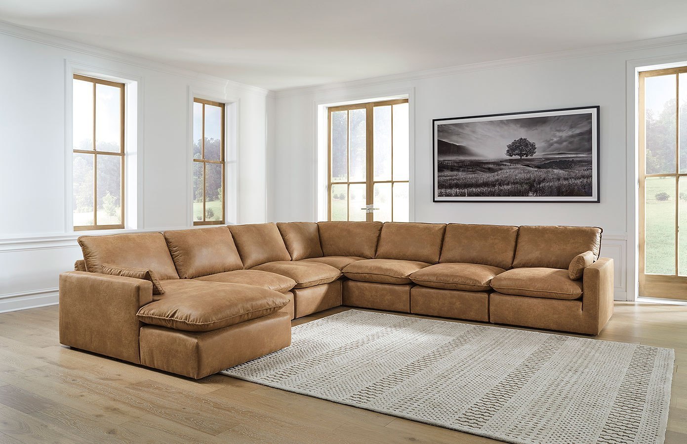Caramel shop colored sectional