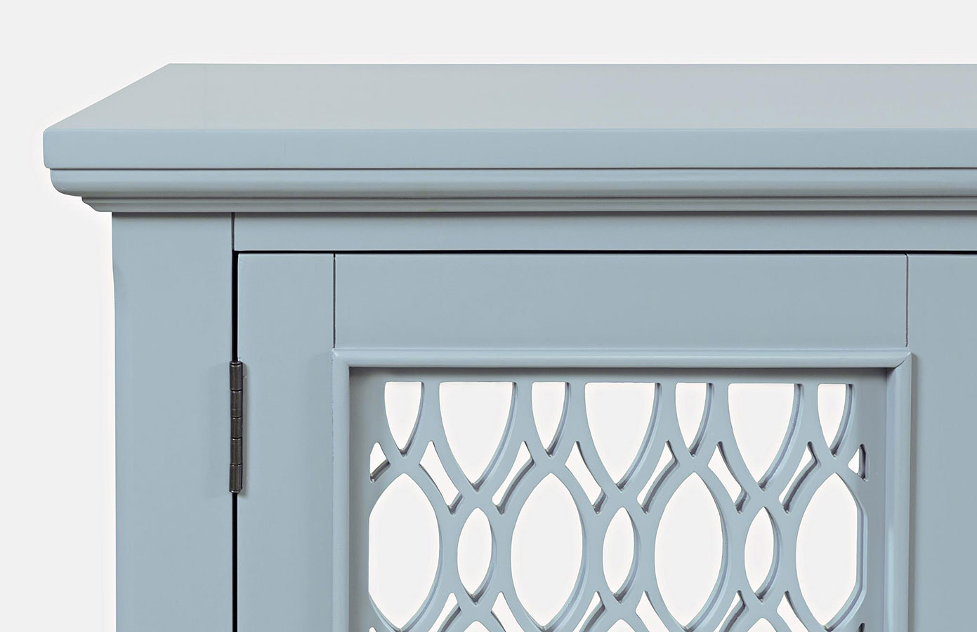 Isabella 86 Inch Mirrored Accent Cabinet (Blue) Jofran Furniture