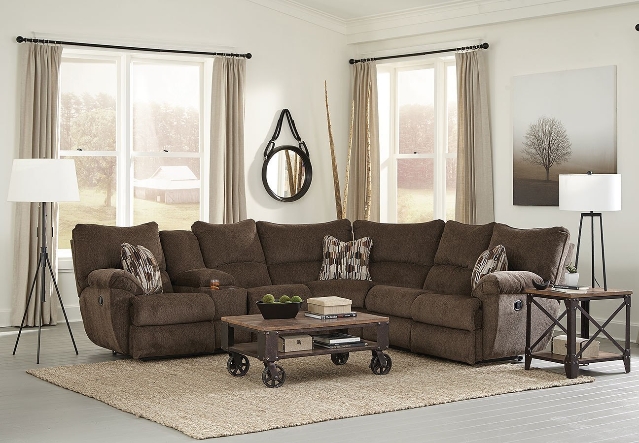 Lay flat reclining deals sectional