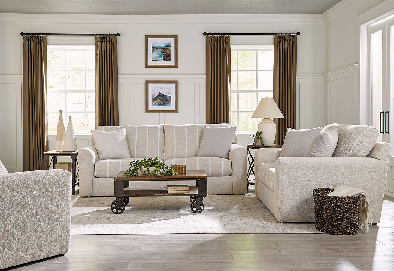 Lindsey Living Room Set (Cotton) Jackson Furniture | Furniture Cart