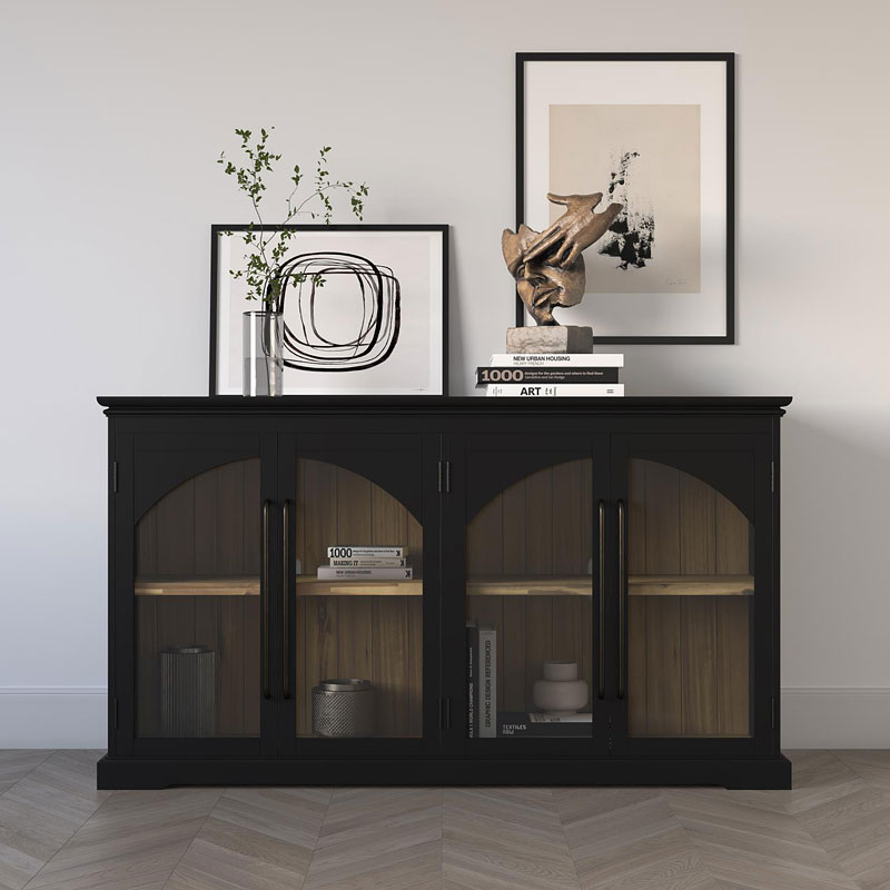 Glass door store accent cabinet