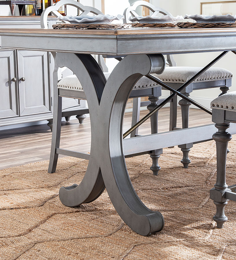 Kingston Counter Height Dining Room Set (Tweed Gray) Legacy Classic ...