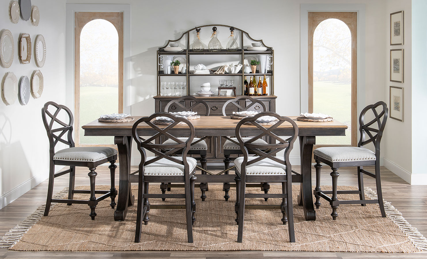 Kingston Counter Height Dining Room Set (Dark Sable) Legacy Classic ...