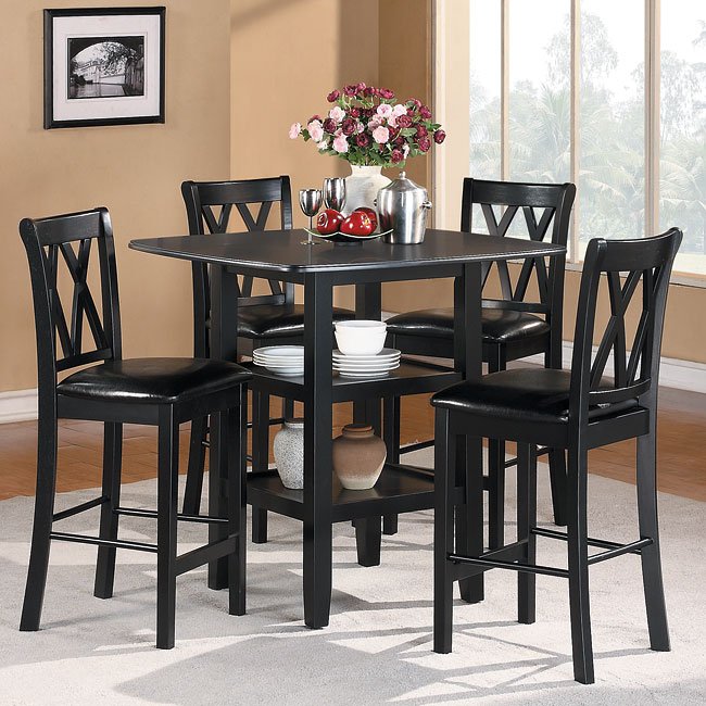 Norman 5-Piece Counter Height Dinette Set Homelegance