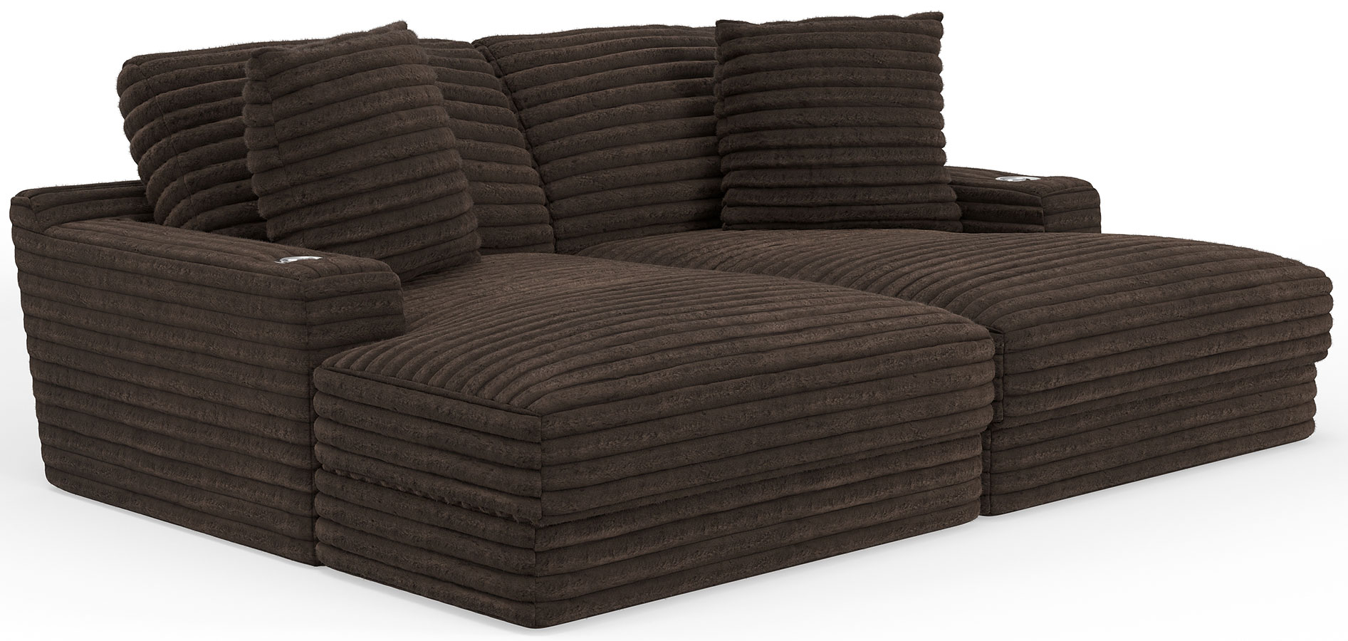 Comfrey Double Chaise Loveseat (Chocolate) Jackson Furniture
