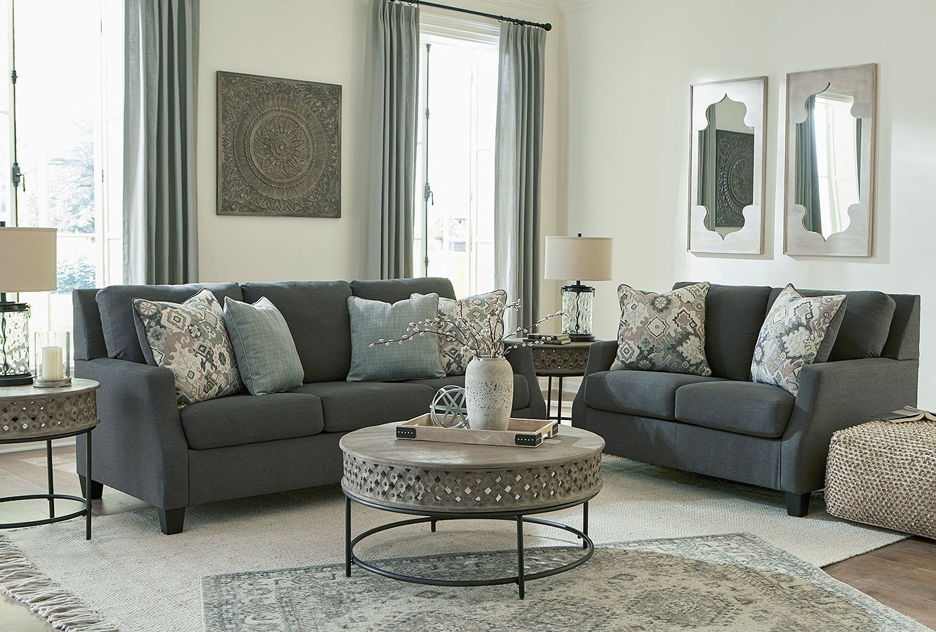 Bayonne Charcoal Living Room Set Signature Design