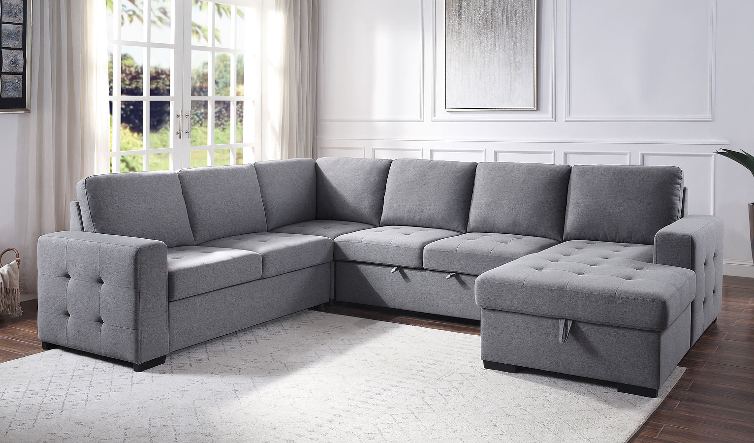 Nardo Storage Sleeper Sofa Sectional