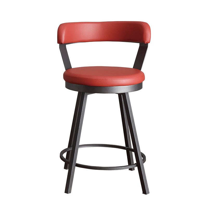 Appert Swivel Counter Height Chair Red Set Of 2 Homelegance