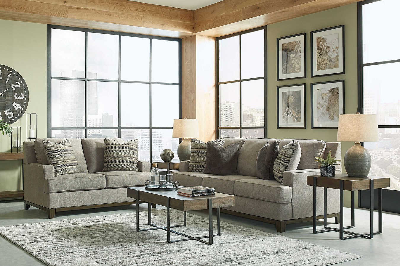Kaywood Granite Living Room Set Signature Design | Furniture Cart