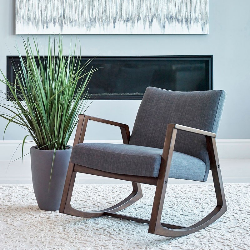 Grey Rocking Chair Coaster Furniture | Furniture Cart
