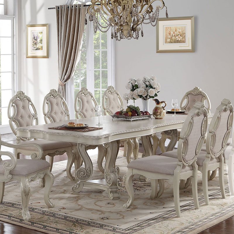 Ragenardus Dining Table (Antique White) Acme Furniture