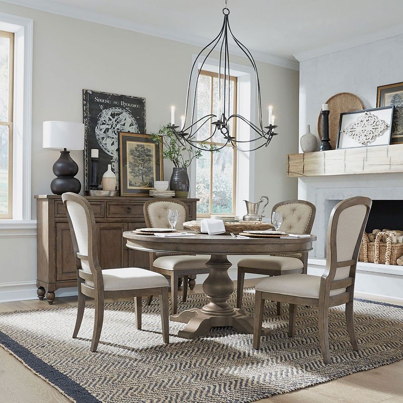 Farmhouse round kitchen clearance table and chairs
