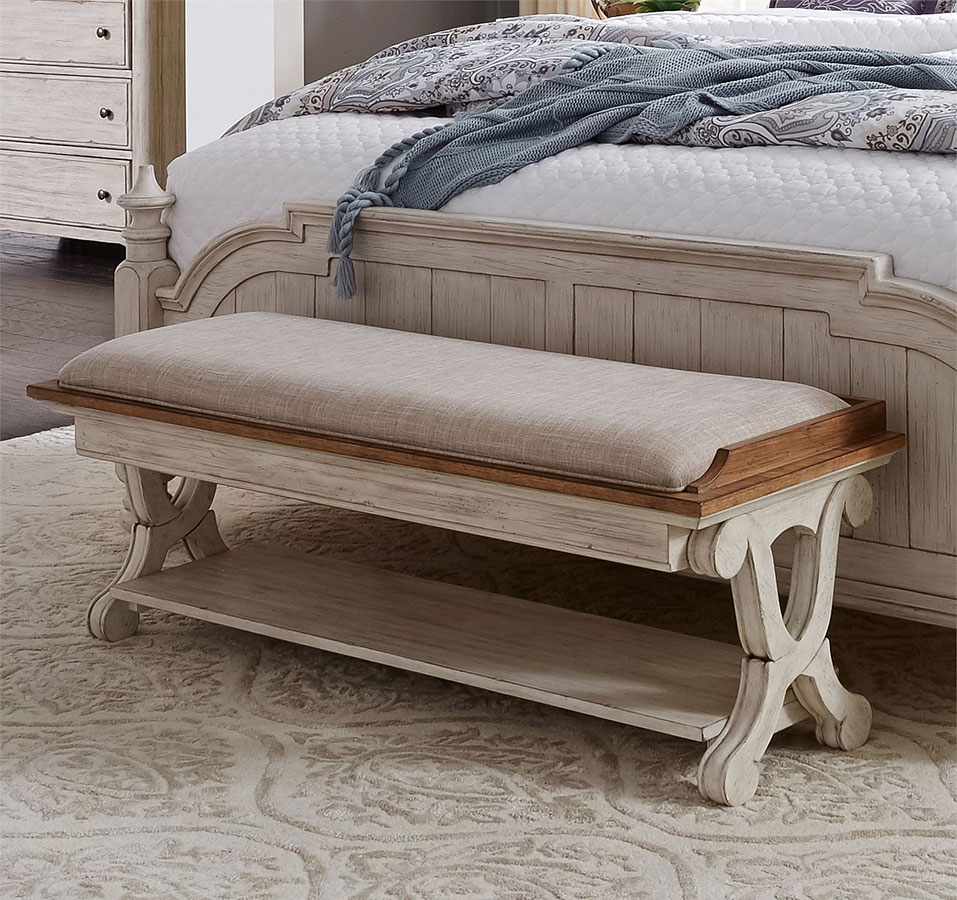 Farmhouse bedroom on sale storage bench