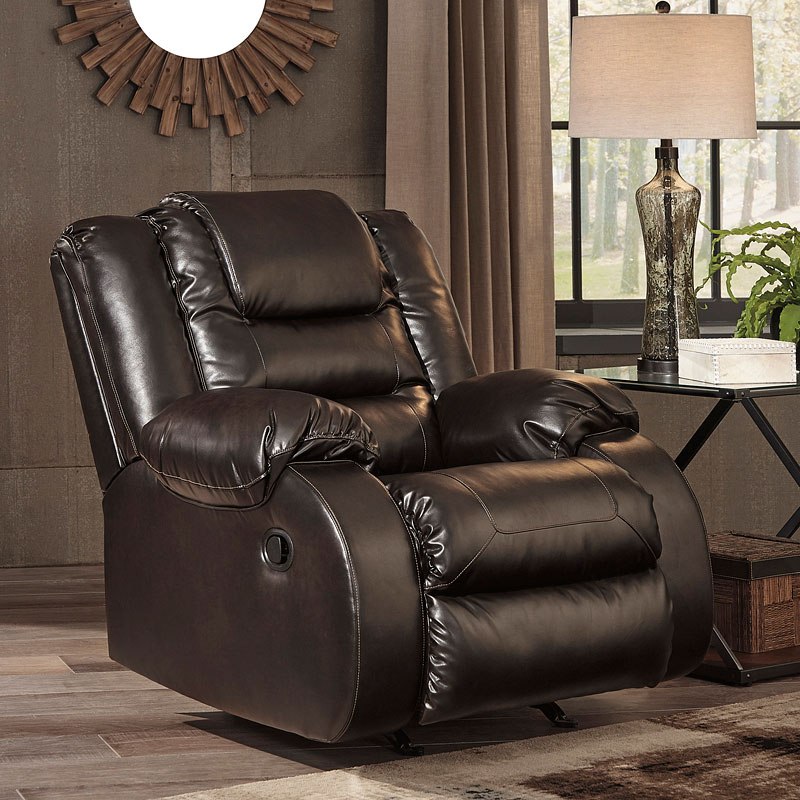 Chocolate leather recliner discount