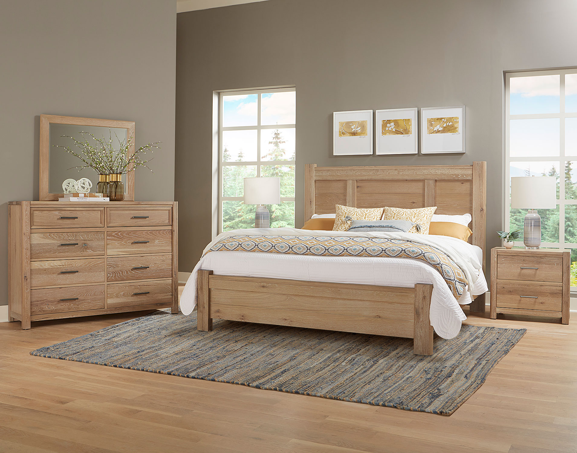 White and oak bedroom furniture discount