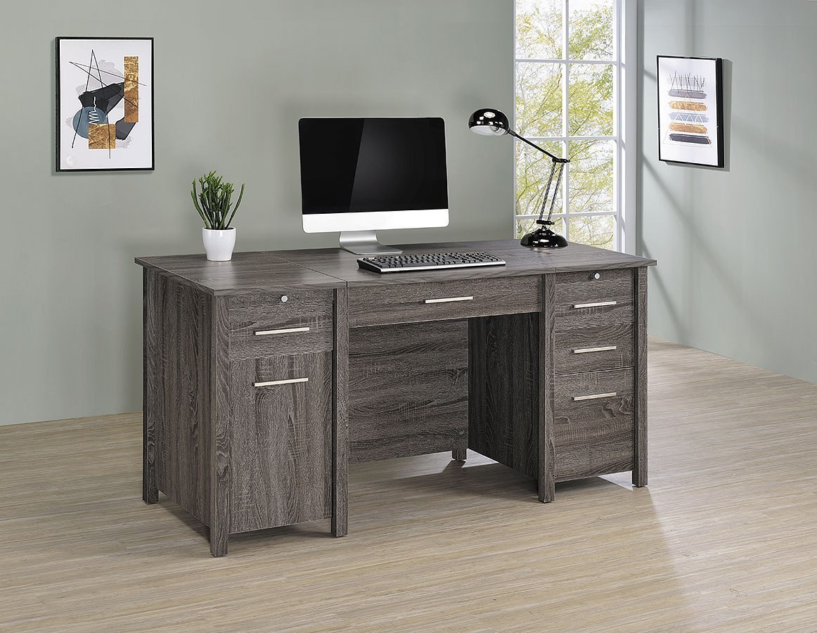 Dylan Lift Top Office Desk (Weathered Grey) Coaster Furniture