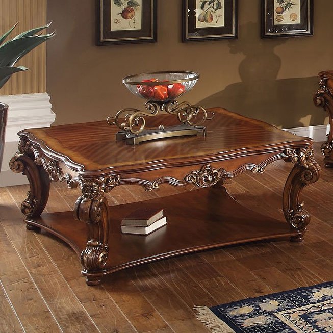 Vendome Square Coffee Table (Cherry) Acme Furniture