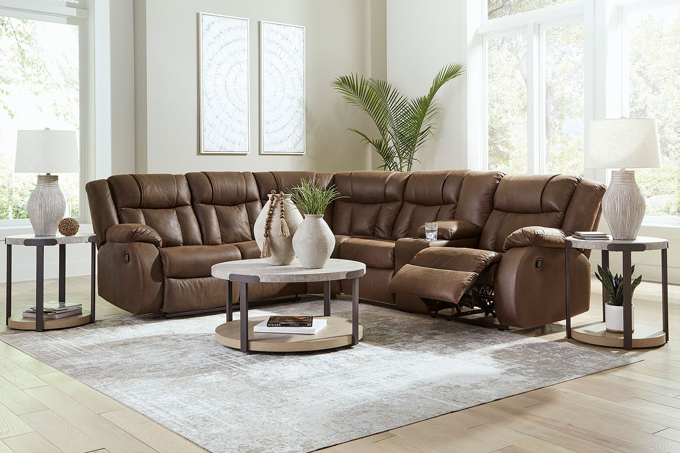 Ashleys furniture sectional couch sales
