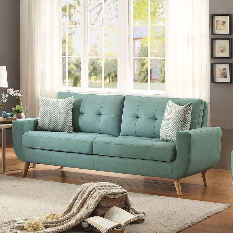 Deryn Sofa Teal Homelegance