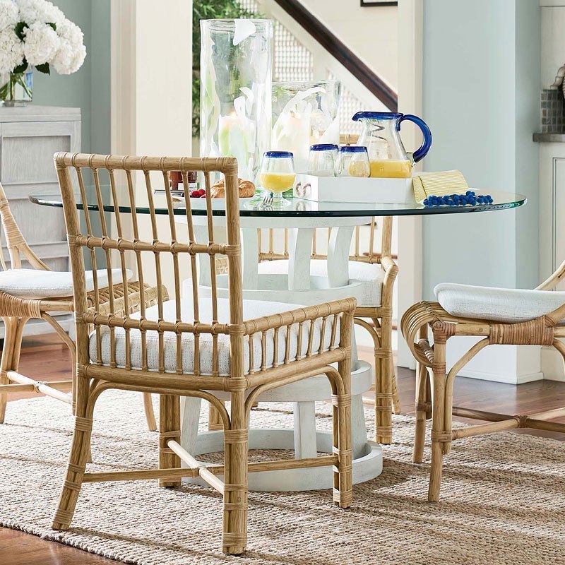 Escape 54 Inch Round Glass Dining Table