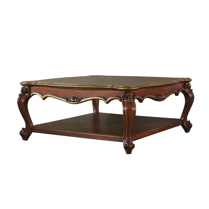 Picardy Square Coffee Table (Vintage Cherry Oak) Acme Picardy Square Coffee Table (Vintage Cherry Oak) Acme