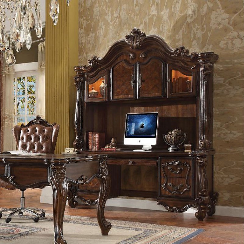 Versailles Computer Desk W/ Hutch (Cherry Oak) Acme Furniture ...