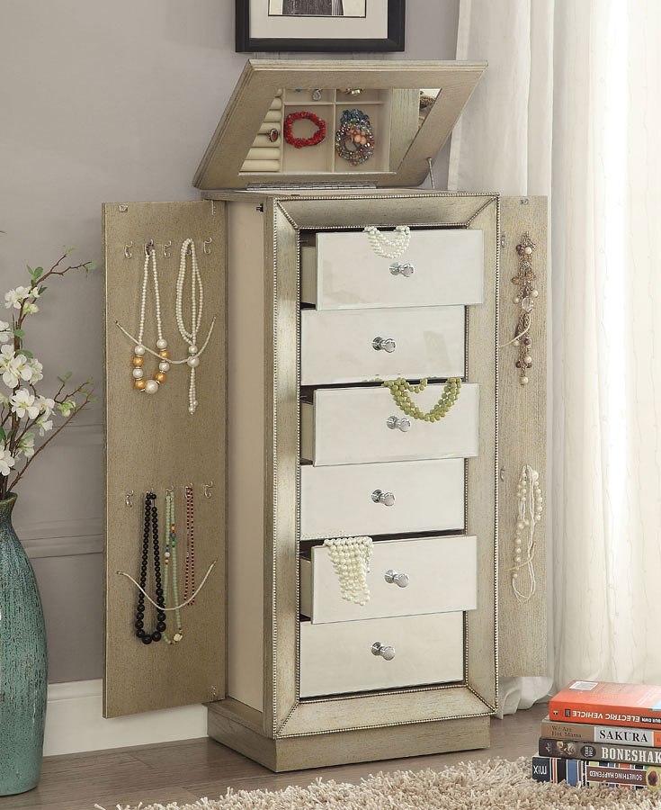 Talor Jewelry Armoire Antique Gold