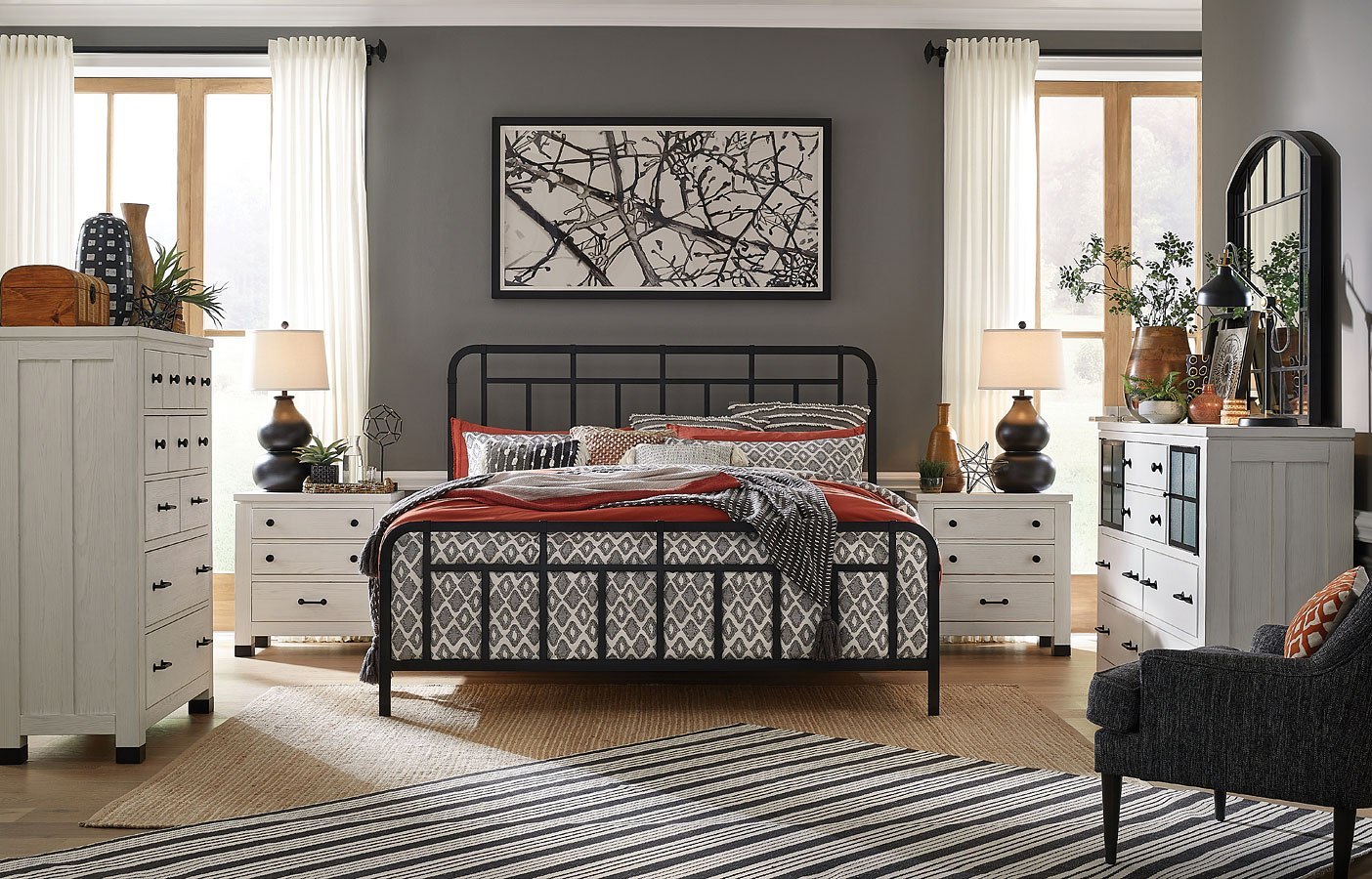 Harper Springs Metal Panel Bedroom Set Magnussen | Furniture Cart