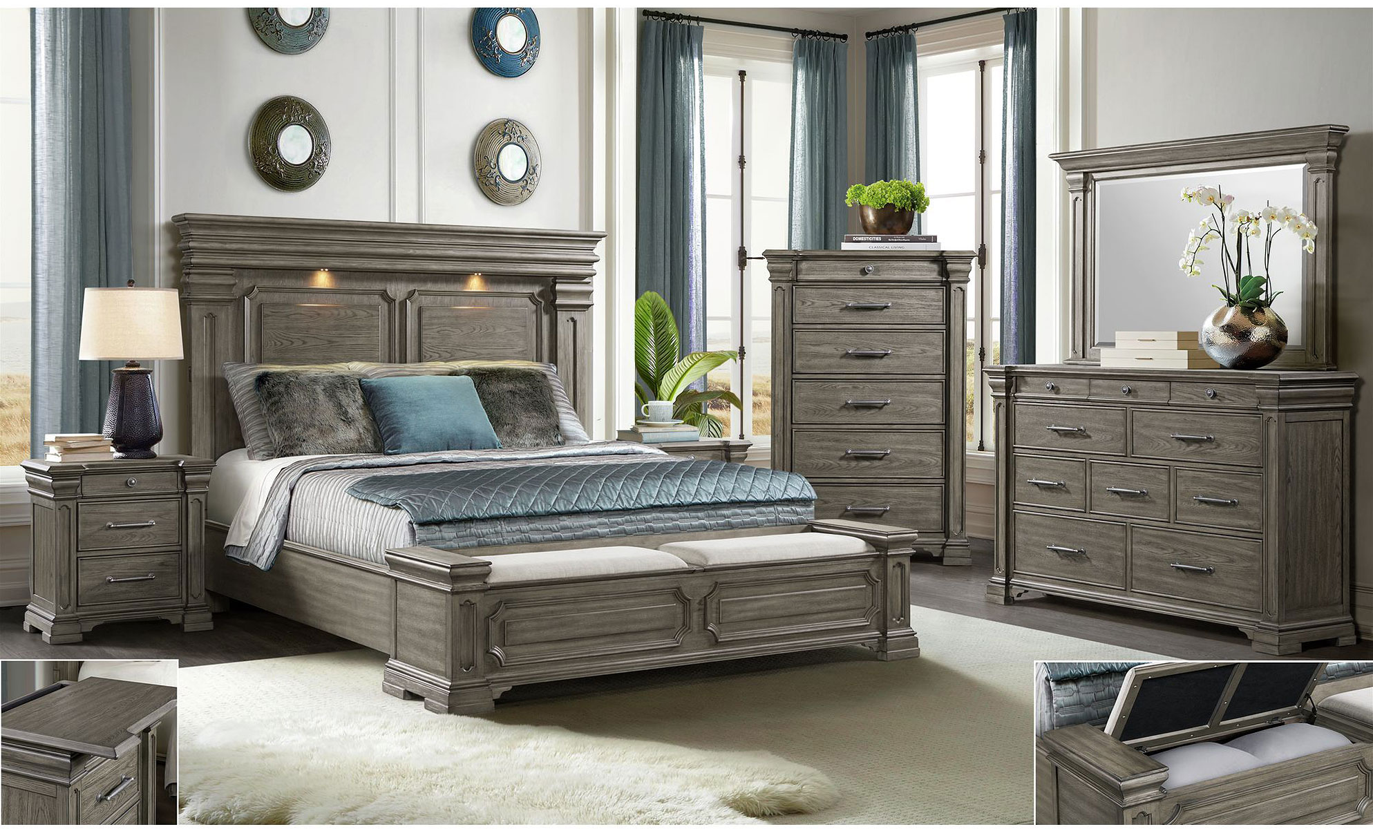 人気商品・限定商品ばかりの「超得 半額福袋」が販売開始 Kings Furniture Elements (Grey) Set Bedroom Storage Court 菓子