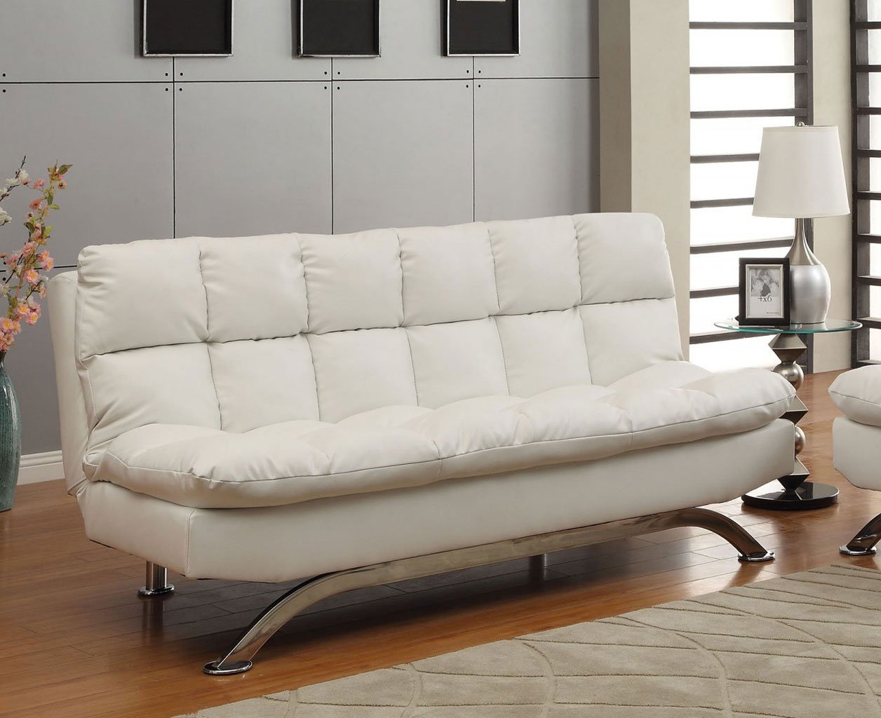 Aristo Sofa Bed White Furniture Of