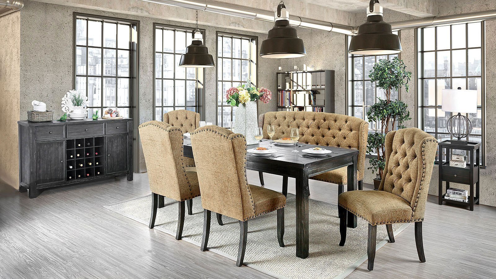 Wingback chairs sales for dining table