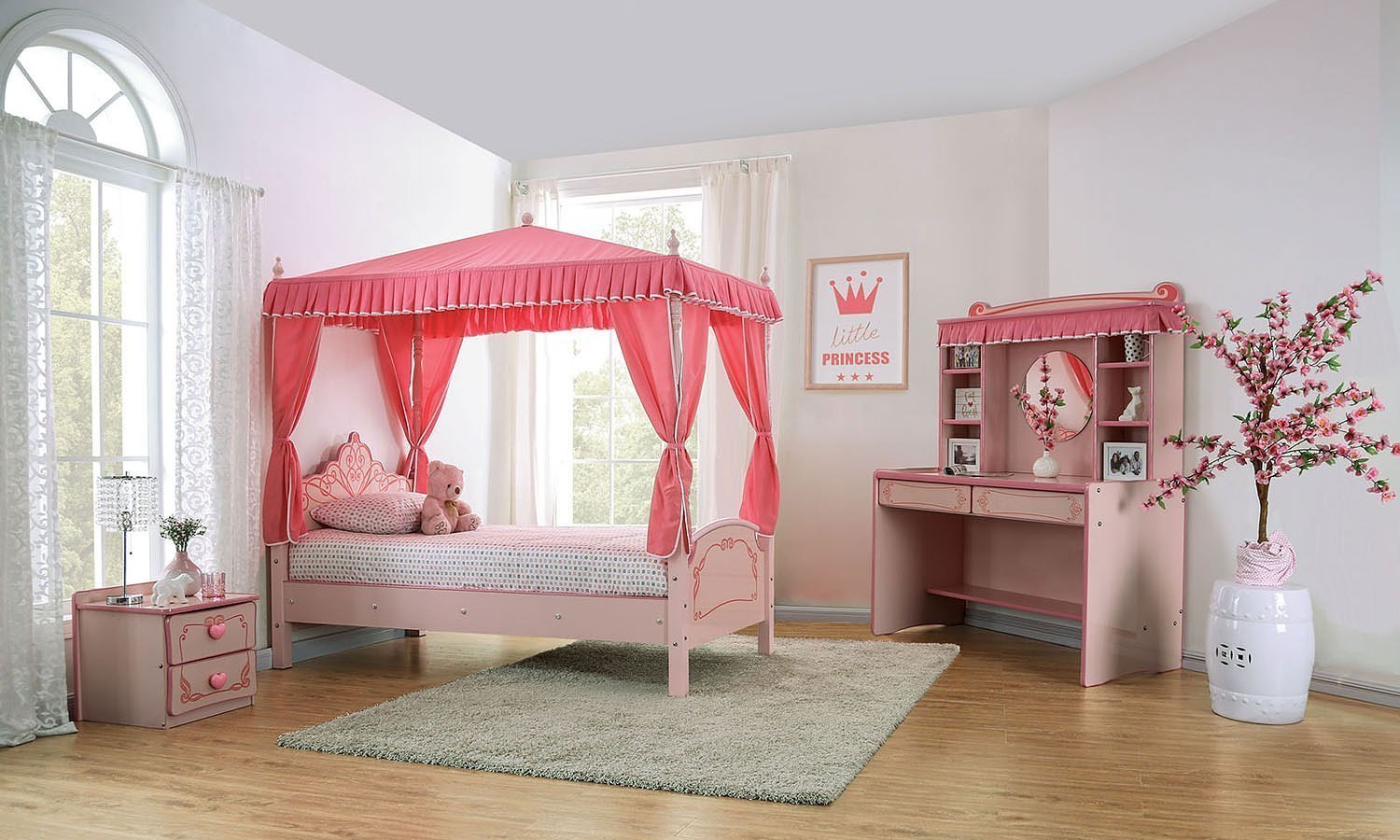 Rheanna Princess Canopy Bedroom Set Furniture Of America