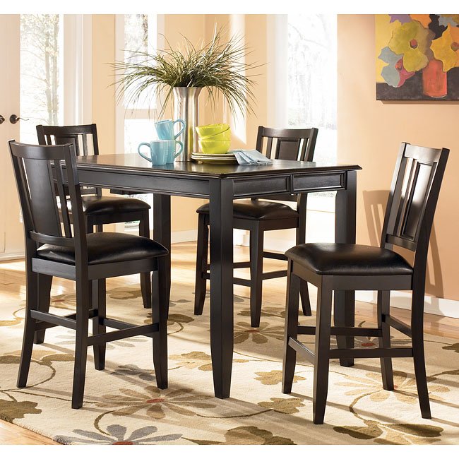 Carlyle Counter Height Dining Room Set Signature Design By Ashley 3 Reviews Furniture Cart